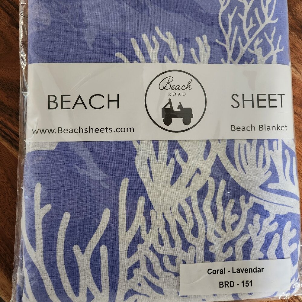 Beach Road - Coral Reef Beach Sheet - Lavendar - NWT